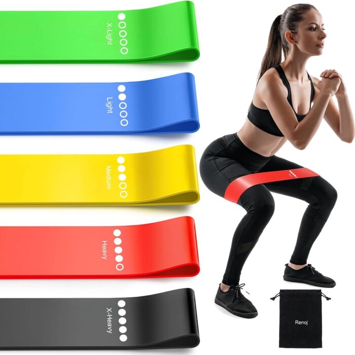Resistance Bands for Working Out, 5-Pack Elastic Exercise Bands for Strength Training