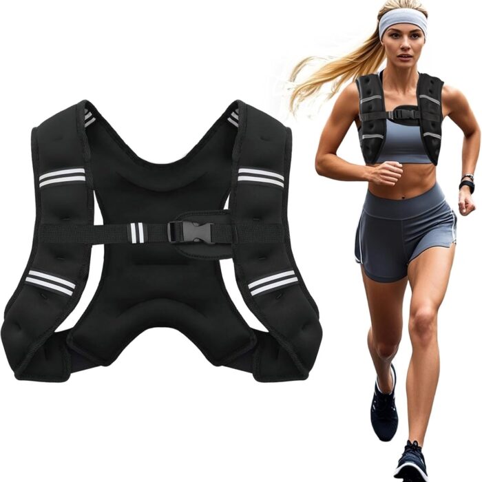 Weight Vest for Men Women, Body Weight Vests Adjustable with Reflective Stripe