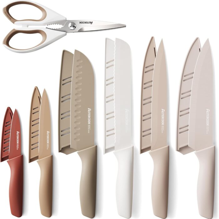 Astercook Knife Set, 13 Pieces Kitchen Knives